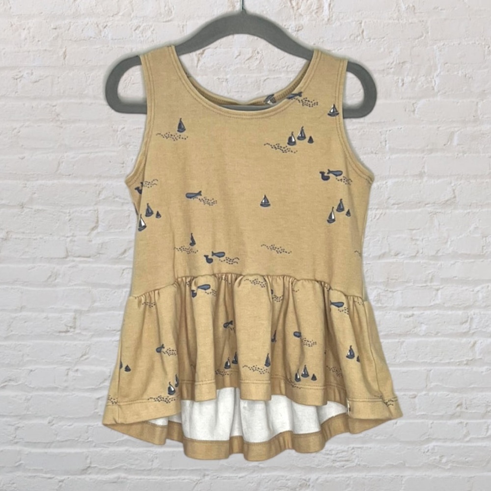 Lulu & Roo Boats & Whales Peplum Tank